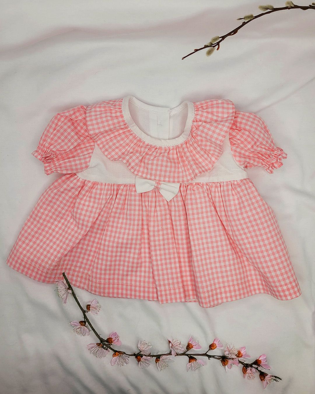 Conjunto Reborn Vichy Rosa