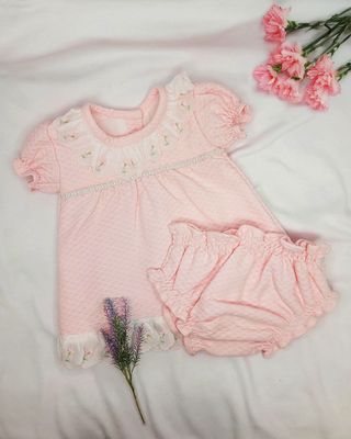 Conjunto Reborn Rosa Bordado Conjunto Reborn Rosa Bordado