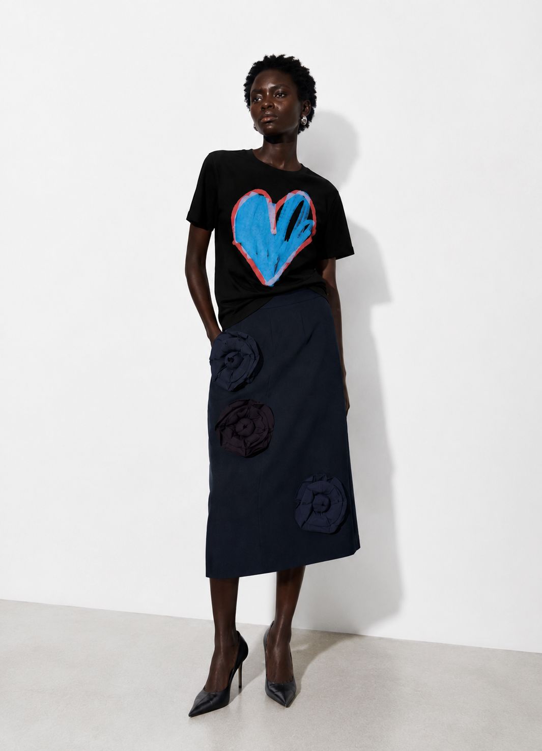 KUTA HOUSE T-shirt 'Big Heart' (Black)