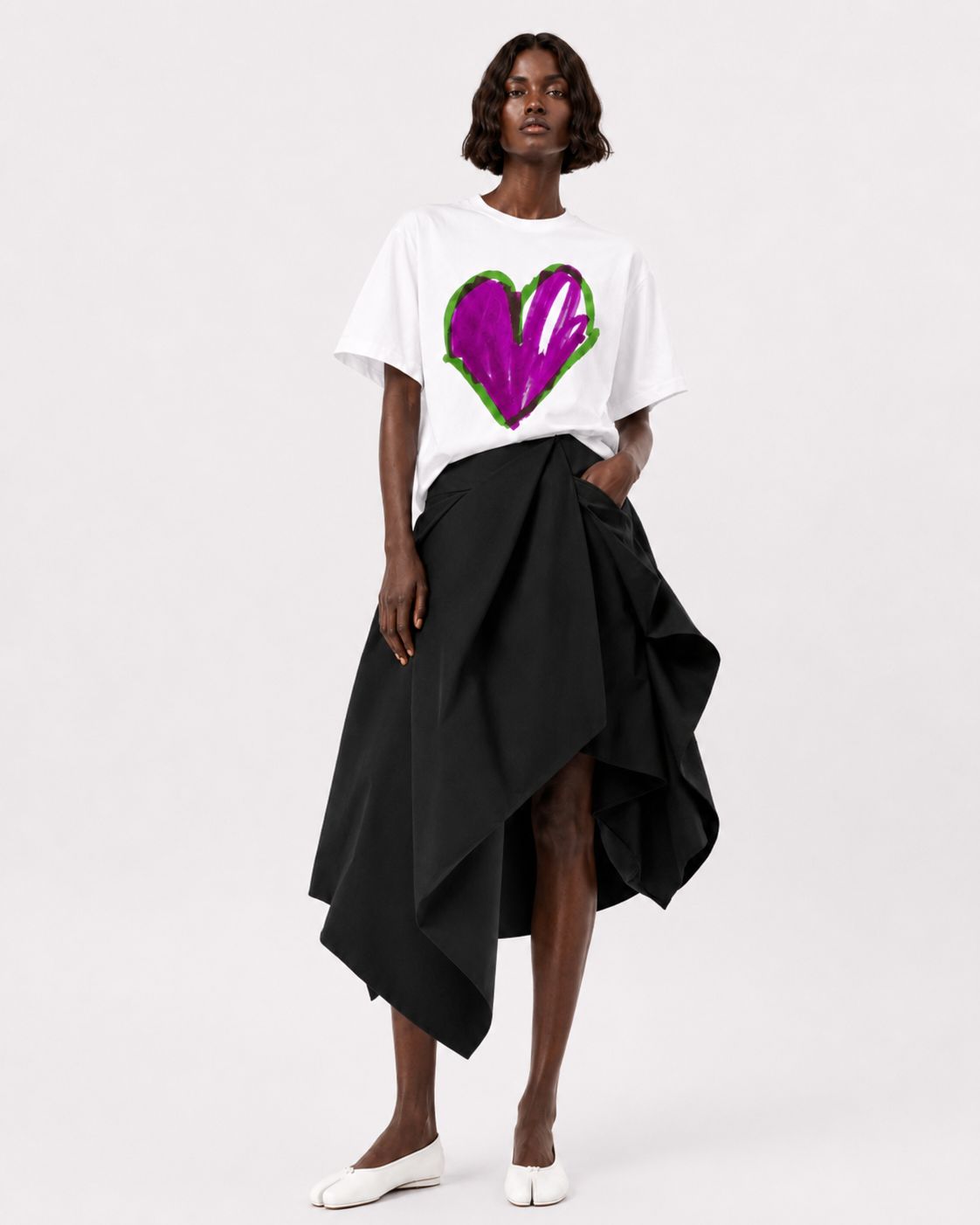 KUTA HOUSE T-shirt 'Big Heart' (White)