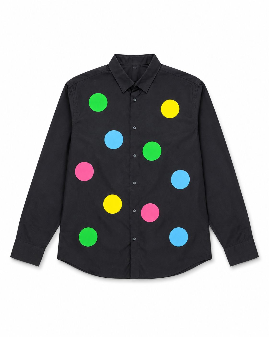 KUTA HOUSE 'Colorful Polka Dots Shirt' (Black)