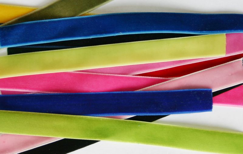 Velvet satin ribbons