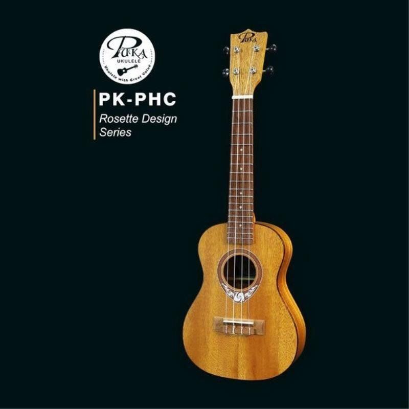 Naturalne ukulele koncertowe Puka PK-PHC z pokrowcem