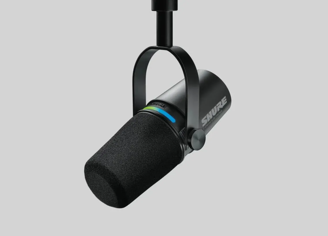 Shure MV7i — mikrofon USB-C z wbudowanym interfejsem audio