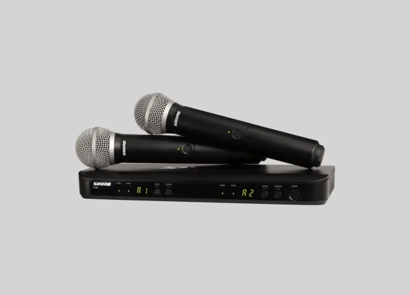 Shure BLX288E/PG58-H8E — podwójny zestaw bezprzewodowy