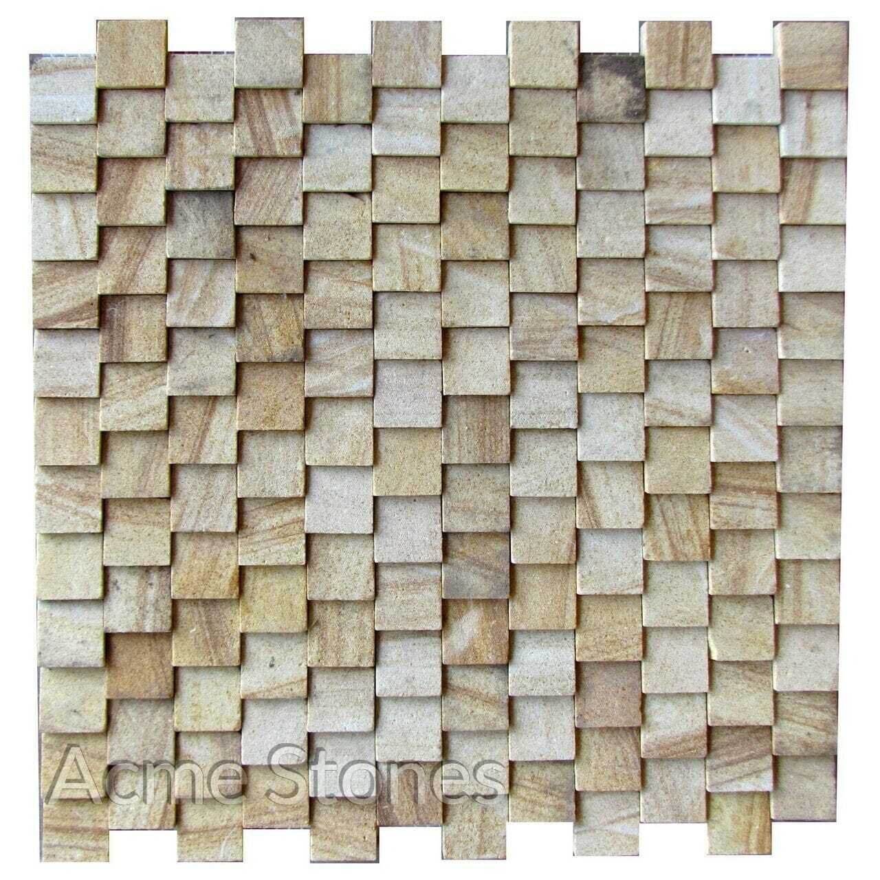 Brick Pattern Teak Taper 25x25 mm