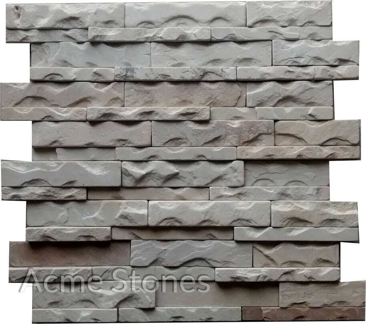 Stacking Mint Natural Chiselled Tumbled 2in1in Interlock