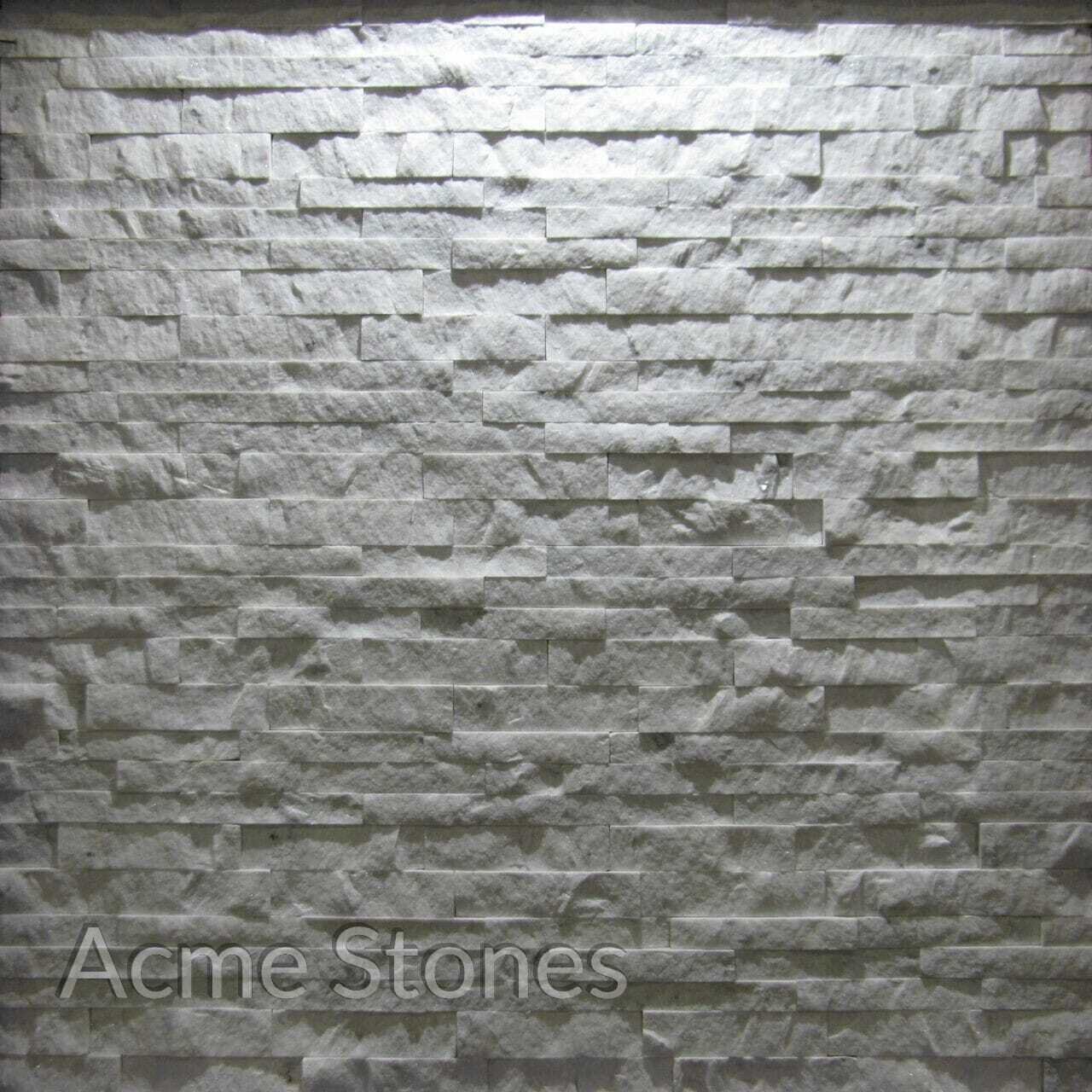 Stacking White Marble 1.5in Split Face