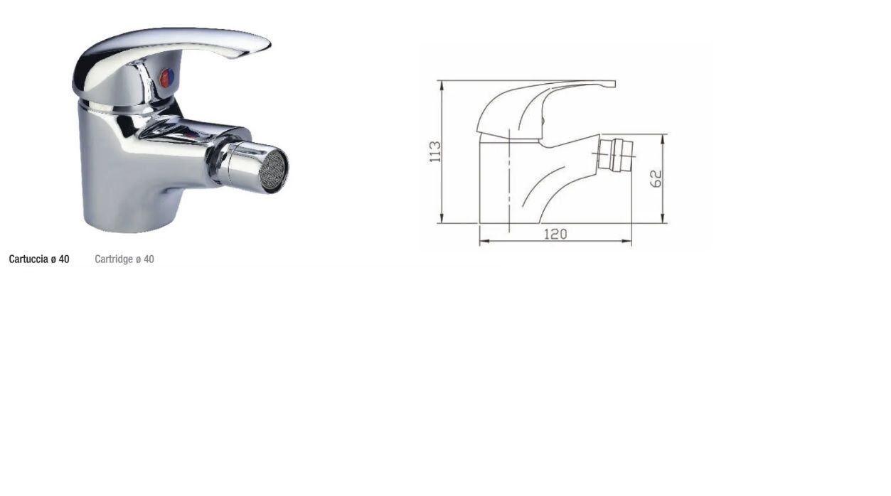 MISCELATORE BIDET SERIE PRINCE