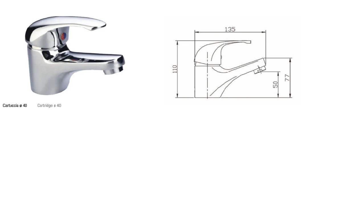 MISCELATORE LAVABO SERIE PRINCE