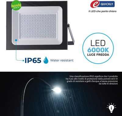 Faro Led da Esterno E-Quickly 100 W 6000 K IP65