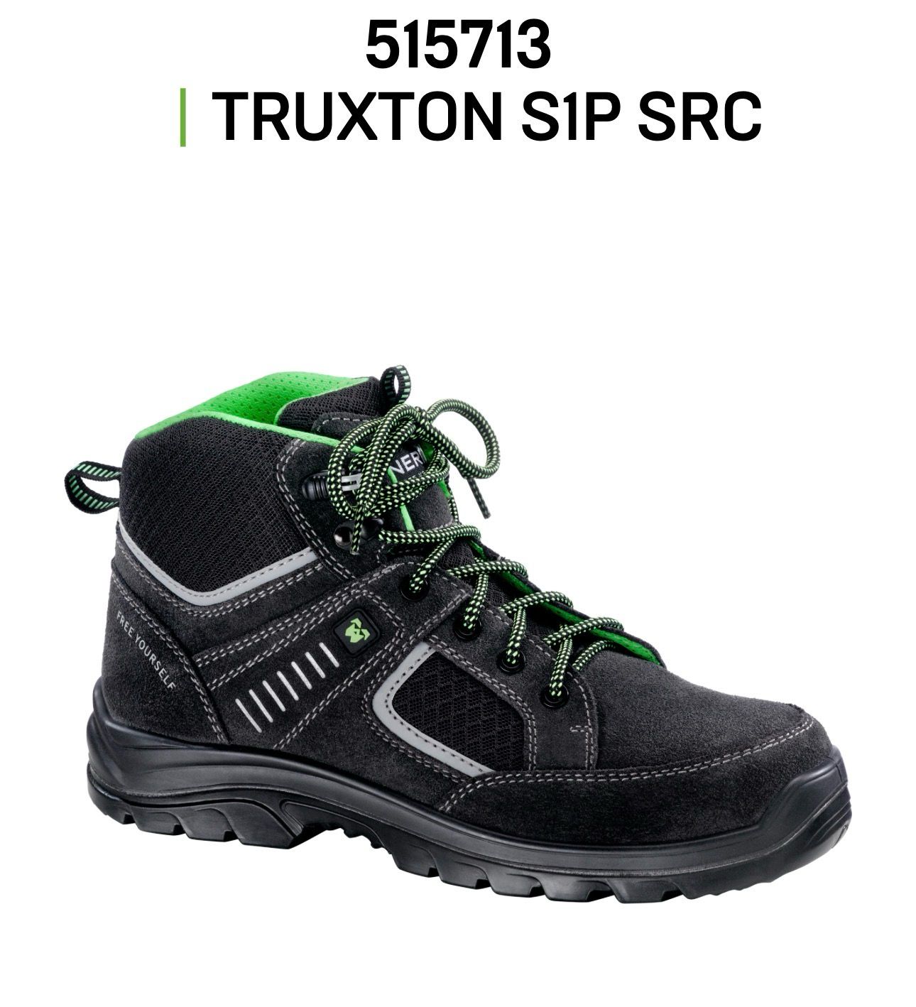 Scarpa Truxton alta FINE SERIE in crosta bovina scamosciata S1P SRC TG.46
