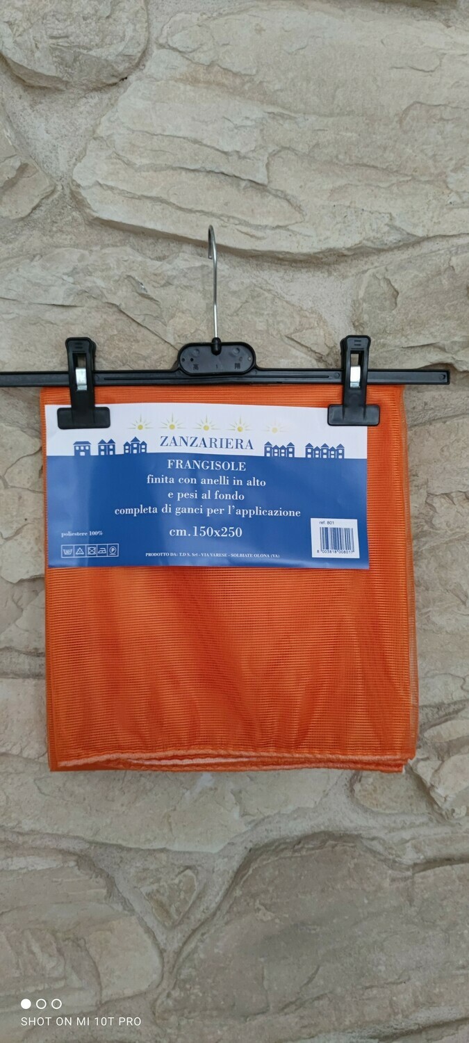 Zanzariera 150x250  Arancio con piombino