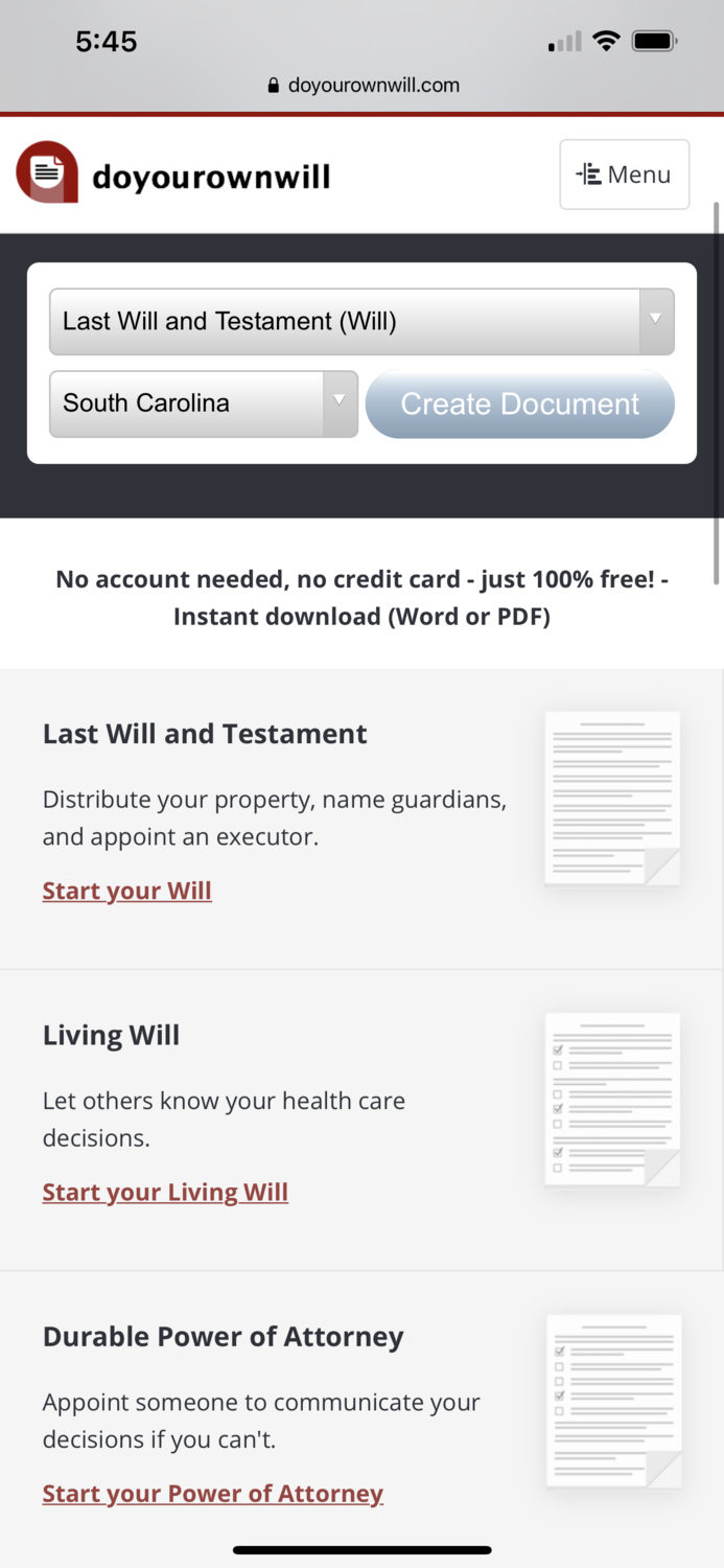 Free Will help…*I didn’t create this, but it’s really easy to use, helpful, and I wanted to share…webpage: https://www.doyourownwill.com/