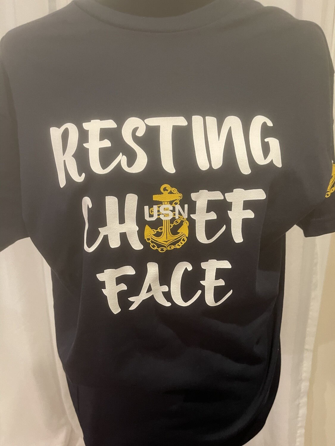 ❤️ $20.00 Short-Sleeve “Resting Chief Face” Crew Neck T-Shirt⭐️ Takes approx 5-7 days to ship from date of order.) *SHIPPING INCLUDED IN PRICE.⭐️