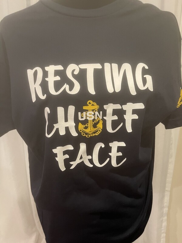 ❤️ $25.00 Short-Sleeve “Resting Chief Face” Crew Neck T-Shirt⭐️ Takes approx 2-5 days to ship from date of order.