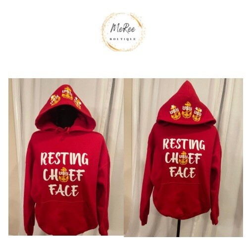 “Resting Chief” Hoodie (shipping included/ships 5-6 days after ordered.)