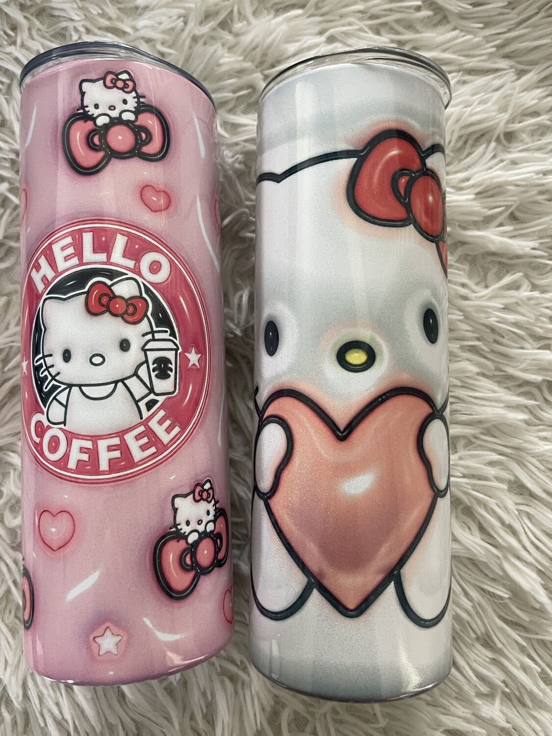 Coffee Pink or White Kitty 20oz Stainless Steel tumbler ❤️ Please allow 2-3 days for us to ship, once order is placed.