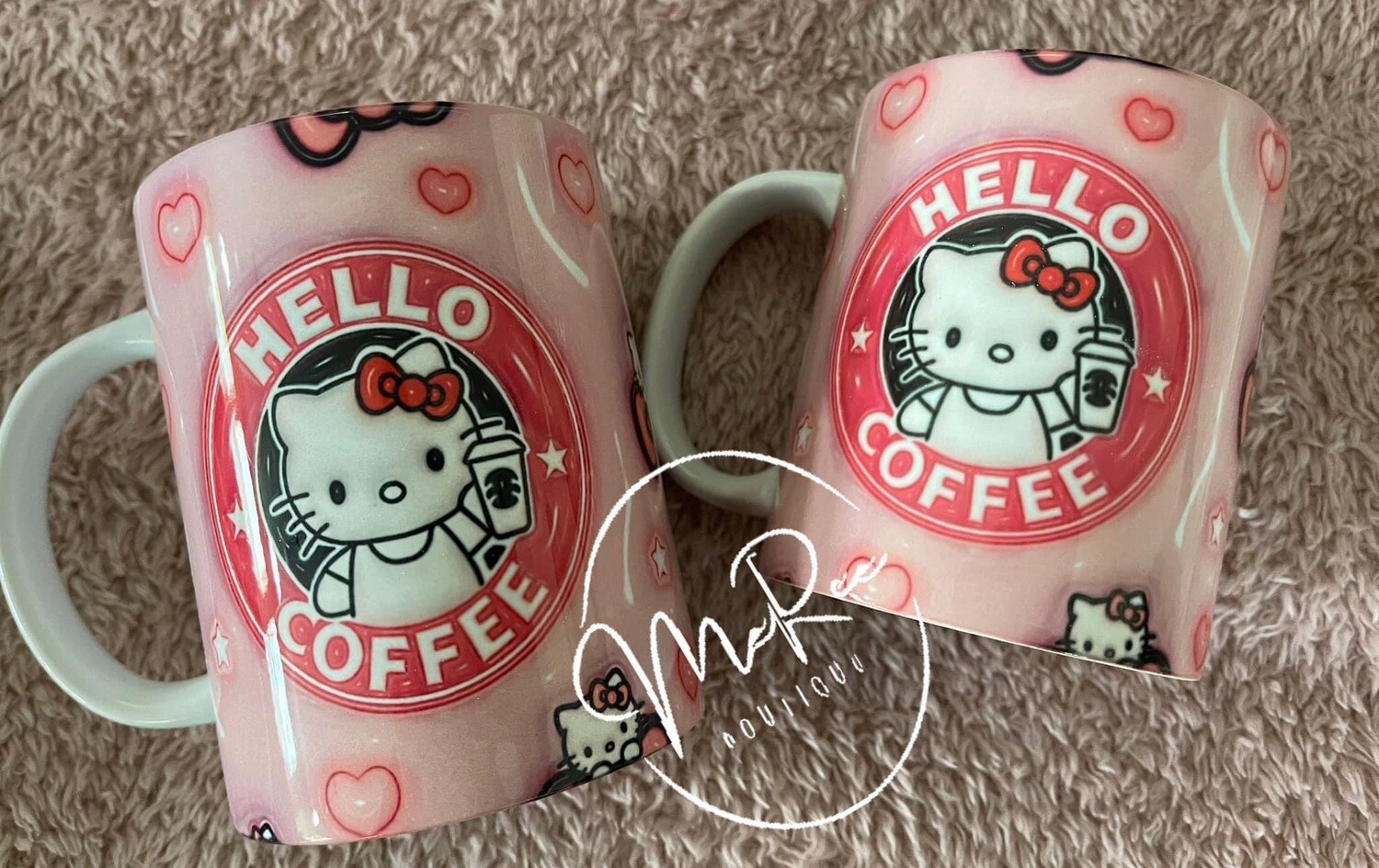 Coffee Pink Kitty 12oz or 15oz Ceramic Mug. ❤️ Please allow 2-3 days for us to ship, once order is placed.