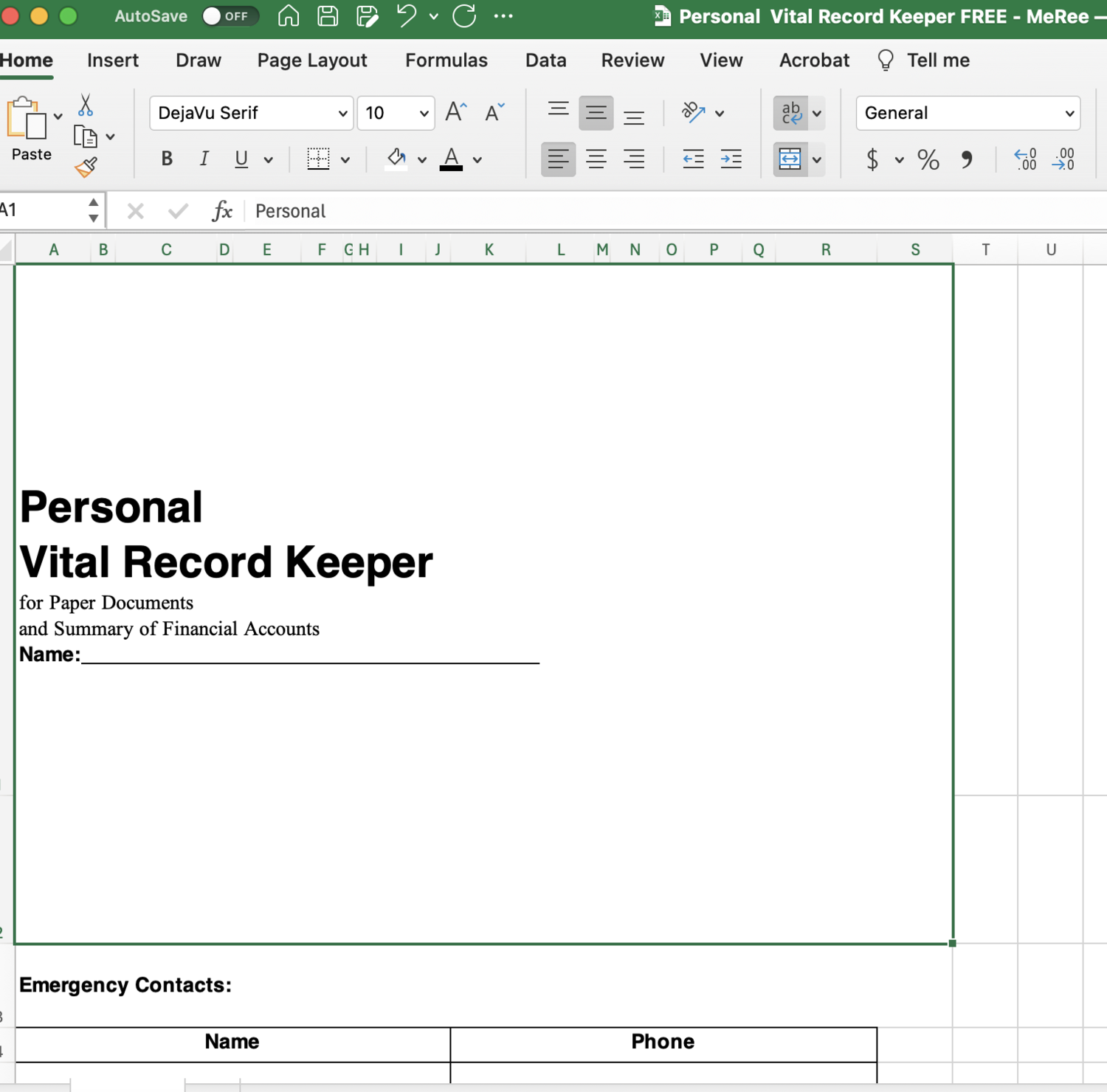 Free**Personal Record Organizer:
These files will be available to the customer once the order receives status Paid (it is free, add to cart and checkout.)