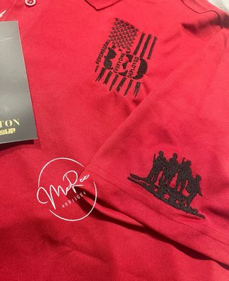RED (Remember Everyone Deployed) Embroidered Polo Shirt *Ships 3-5 business days once purchased