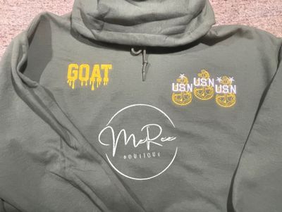 Embroidered GOAT & Tri-Anchor Sweatshirt / Hoodie Made with premium embroidery for lasting detail. ✔ Available as a sweatshirt or hoodie  ✔ Ships in 5–6 business days