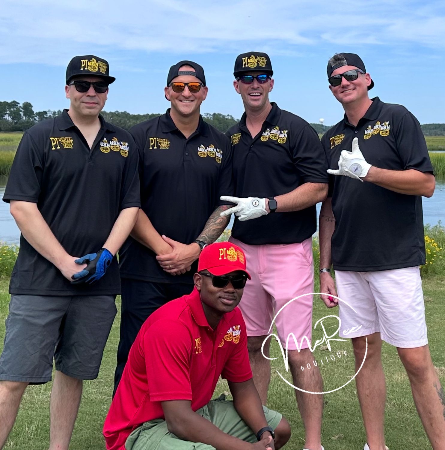 UNISEX Embroidered GOAT &amp; Navy CPO Tri-Anchor Polo Shirt Crafted with premium embroidery. ✔ Made to order – ships in 5–6 business days. 📧 Need a Custom Order Quote, email: mereeboutique@yahoo.com