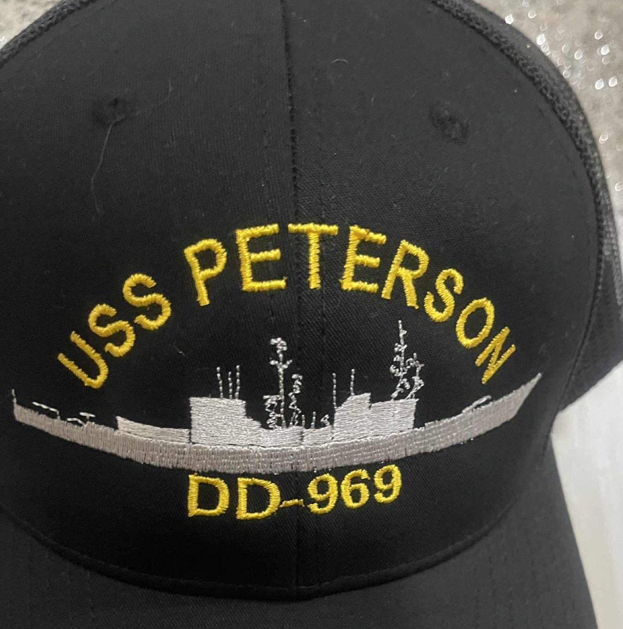 Navy Ship Military inspired Navy Blue or Black Ballcap