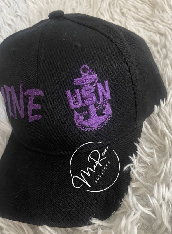 Embroidered Genuine Cap ❤️ 🧢 Please allow 4-6 business days to ship once the order is placed. **CPO, SCPO, or MCPO anchor will be on the LEFT side of the cap.