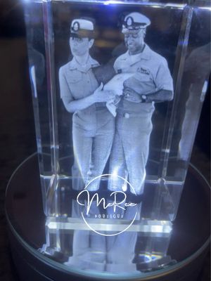 K9 Crystal Glass Custom INNER engraving Crystal Tower. Size: 60mm x 60mm x 90mm. *LED BASE is sold separately **Please allow 5-7 business once art is approved.