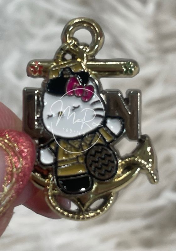 Khaki Kitty Anchor Lapel Pin 💗