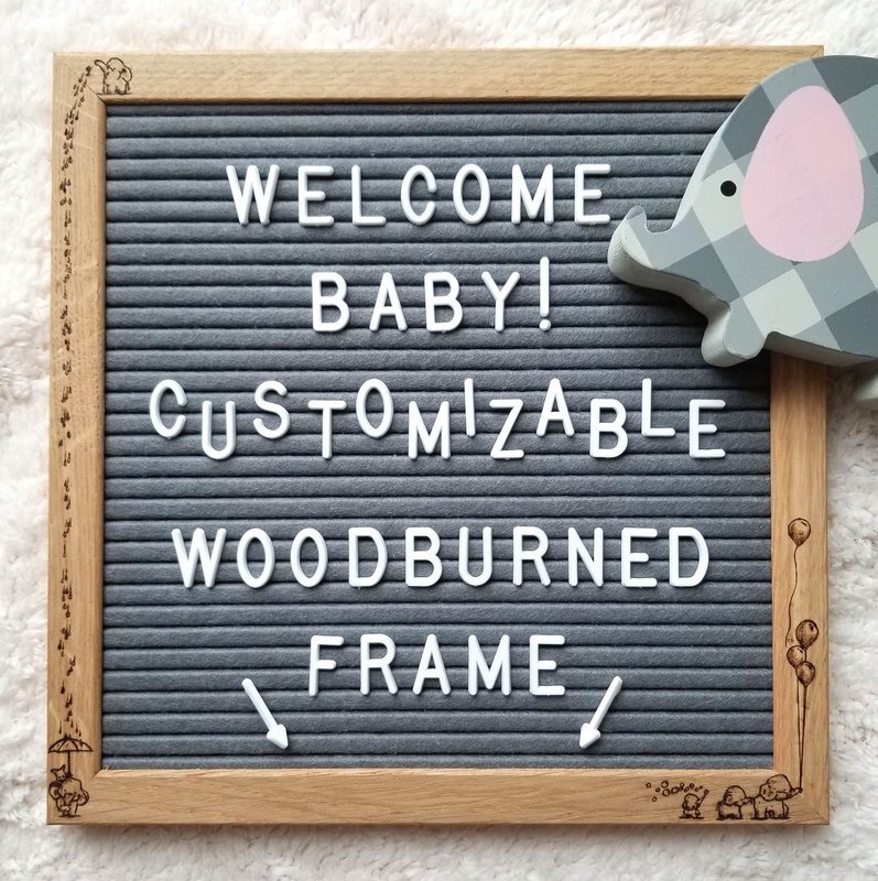Artistic Atmosphere - Customizable Woodburned Art Felt Letter Board - Artistic Atmosphere - Customizable Woodburned Art Felt Letter Board -
