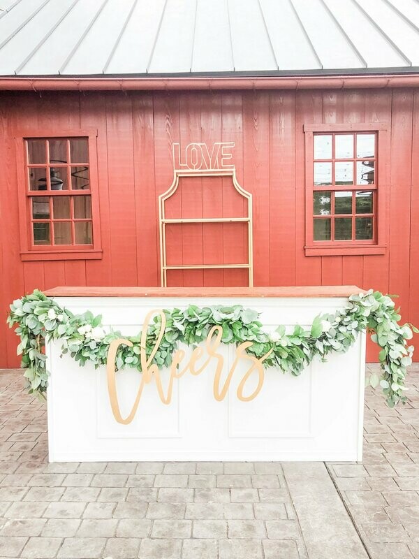 Gold "Cheers" Sign