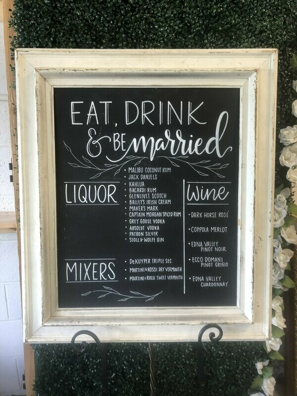 #208 White Paneled Chalkboard