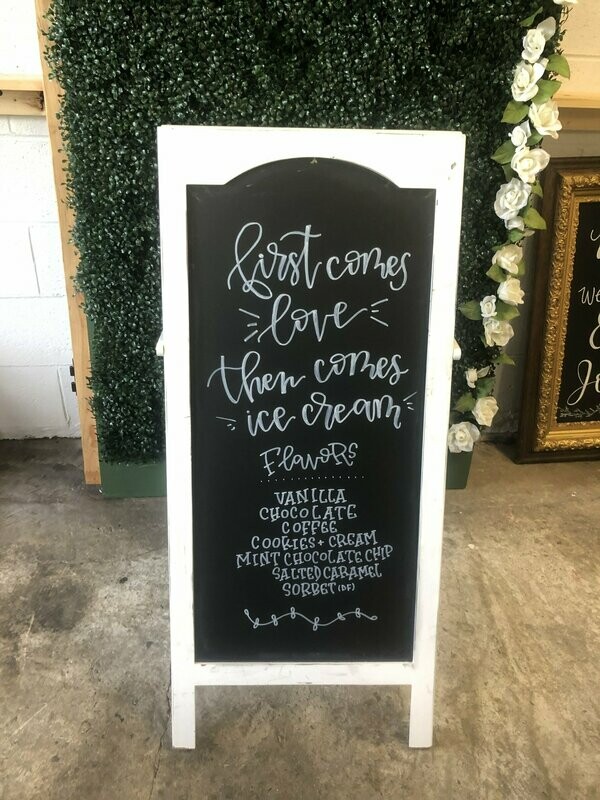 Urban White Sandwich Style Chalkboard - Dual Sided