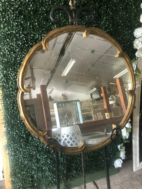 #506 Gold Round Modern Mirror