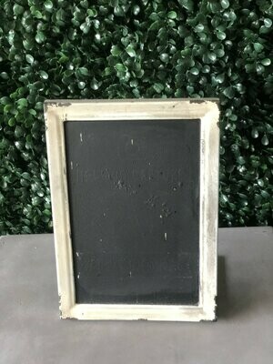 #303 Small White Metal Chalkboard