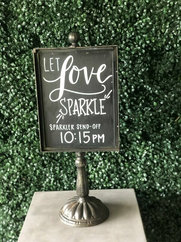 "Let Love Sparkle" Chalkboard Sign