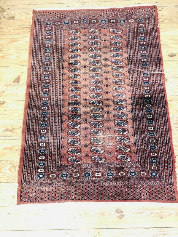 Small Rust Antique Turkish Rug