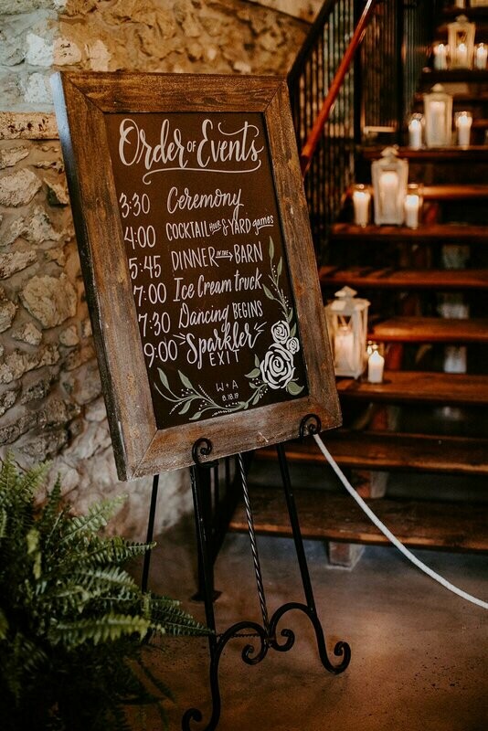 #302 Large Wooden Chalkboard