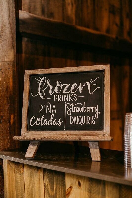 #305 Natural Tabletop Easel Chalkboard