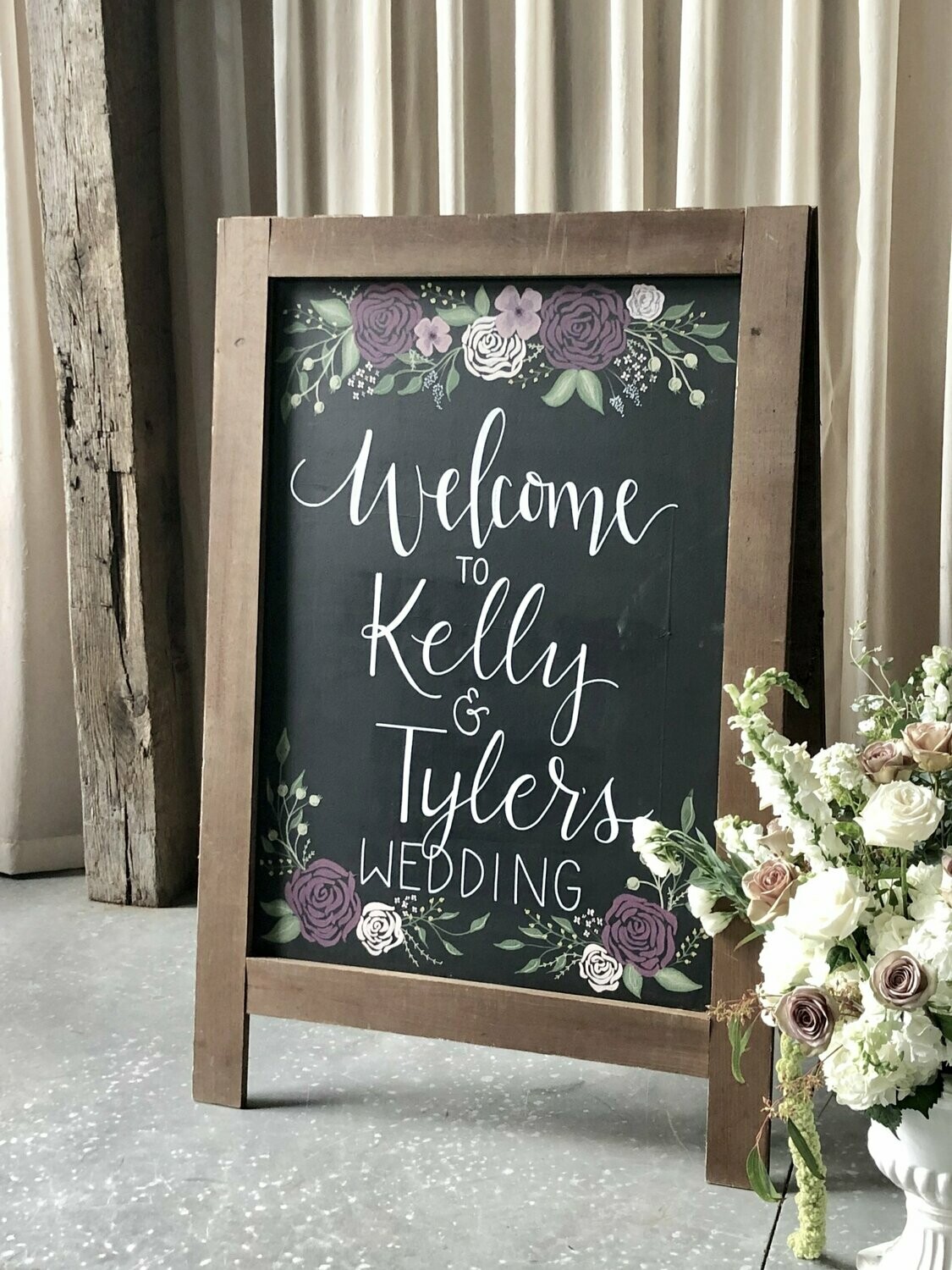 Huge Sandwich Style Wooden Chalkboard