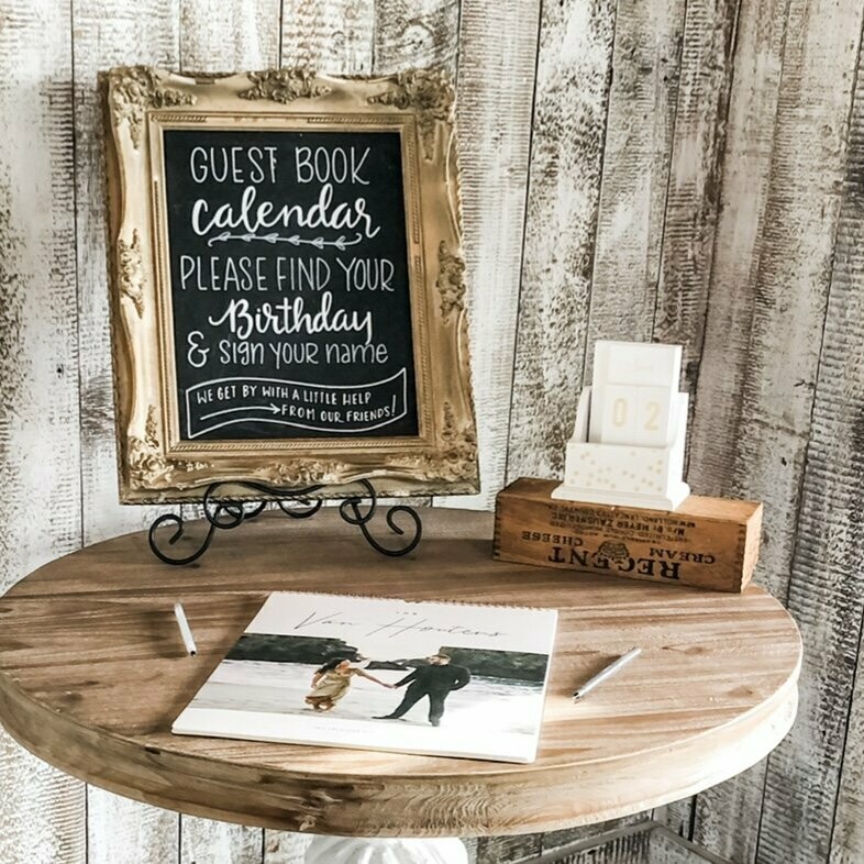 #123 Fancy Gold Medium Chalkboard