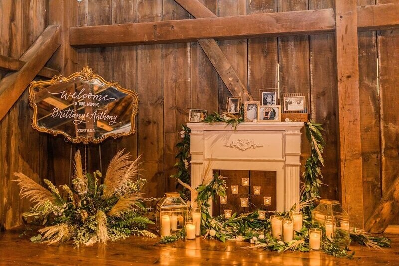 White Wooden Mantel