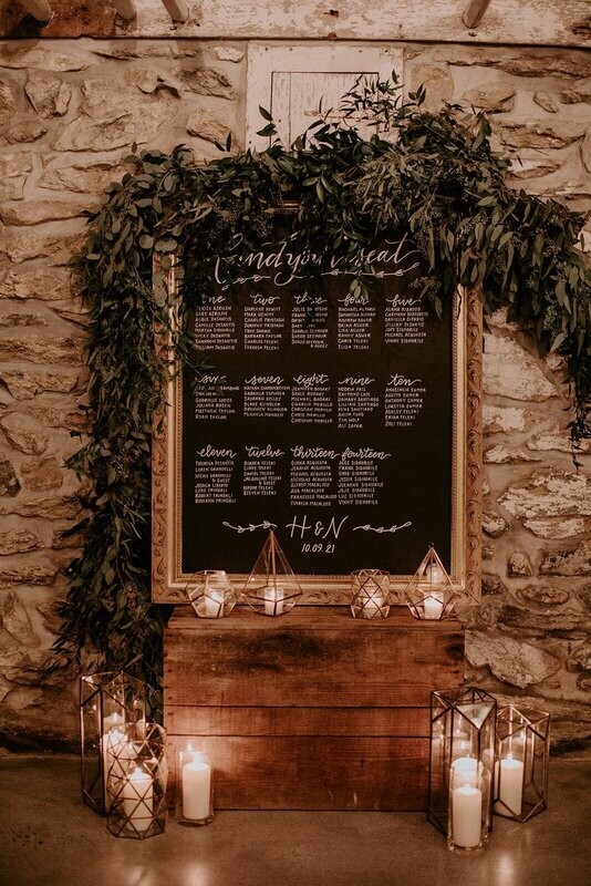 Large Gold Framed Sign