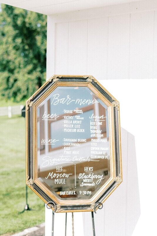 Black & Gold Octagonal Mirror