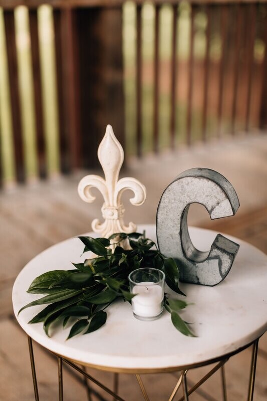 Galvanized Metal "C" Monogram