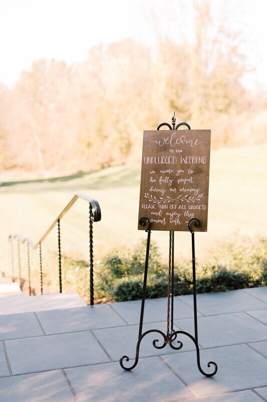 "Unplugged" Wedding Sign