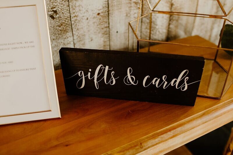 Rustic "Gifts & Cards" Sign