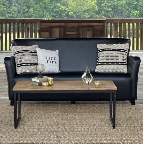 Brooklyn Mid-century black sofa